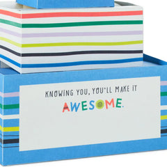 Playful Blue Cake 3D Pop-Up Birthday Card for Kids