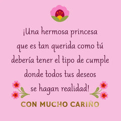 Granddaughter, You're a Princess Spanish-Language Card With Coloring Page