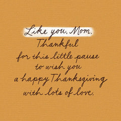 Love and Gratitude Thanksgiving Card for Mom