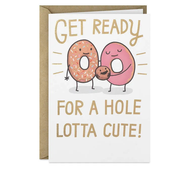 A "Hole" Lotta Cute Funny New Baby Card