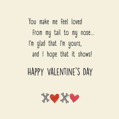 Woof You So Much Valentine's Day Card From the Dog