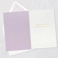 Loved from Head to Toe New Baby Girl Card