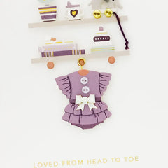 Loved from Head to Toe New Baby Girl Card