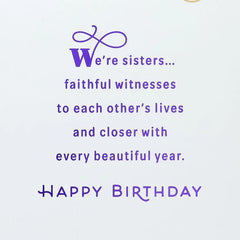 We're Closer With Every Year Birthday Card for Sister From Sister