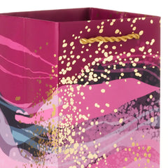 13" Marbled Purple Wine Gift Bag