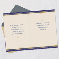 He Will Provide What You Need Religious Sympathy Card