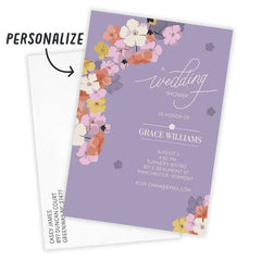 Gentle Wildflowers Flat Wedding Shower Invitation