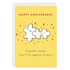 A Perfect Match Custom Anniversary Card