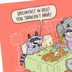 Breakfast in Bed Funny Mother's Day Card