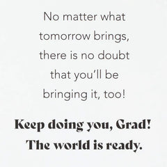 Rad Grad in Mortarboard Cap and Sunglasses Graduation Card