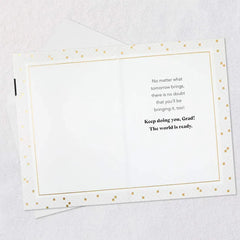 Rad Grad in Mortarboard Cap and Sunglasses Graduation Card