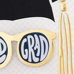Rad Grad in Mortarboard Cap and Sunglasses Graduation Card