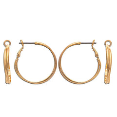 Rain Jewelry Gold Metal Twisted Hoop Earrings
