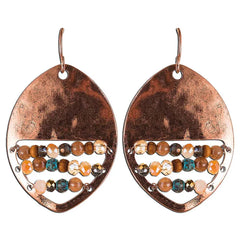 Rain Jewelry Oval Abacus Beaded Copper Earrings