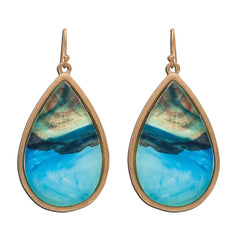 Rain Jewelry Seascape Scene Drop Earrings