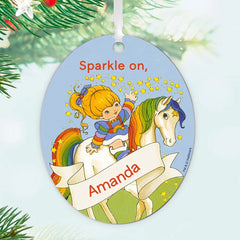 Rainbow Brite Metal Personalized Ornament, Custom Text