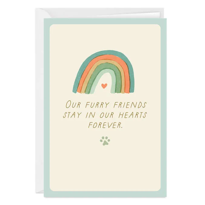 Always In Our Hearts Custom Pet Sympathy Card