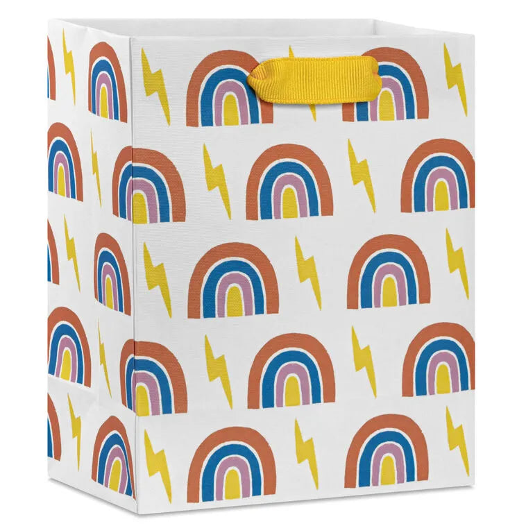 6.5" Rainbows and Lightning Bolts Small Gift Bag