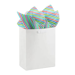 Colorful Diagonal Stripes Tissue Paper, 6 sheets
