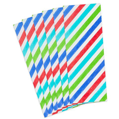 Colorful Diagonal Stripes Tissue Paper, 6 sheets