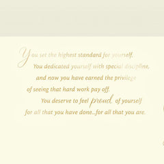 Your Hard Work Paid Off Military Congratulations Card