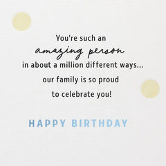 You're Amazing In a Million Ways Birthday Card for Grandson