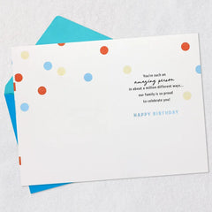 You're Amazing In a Million Ways Birthday Card for Grandson