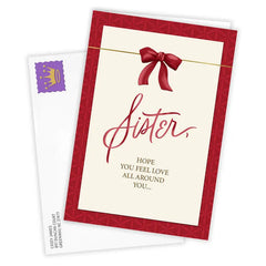 Love All Around Custom Christmas Card for Sister