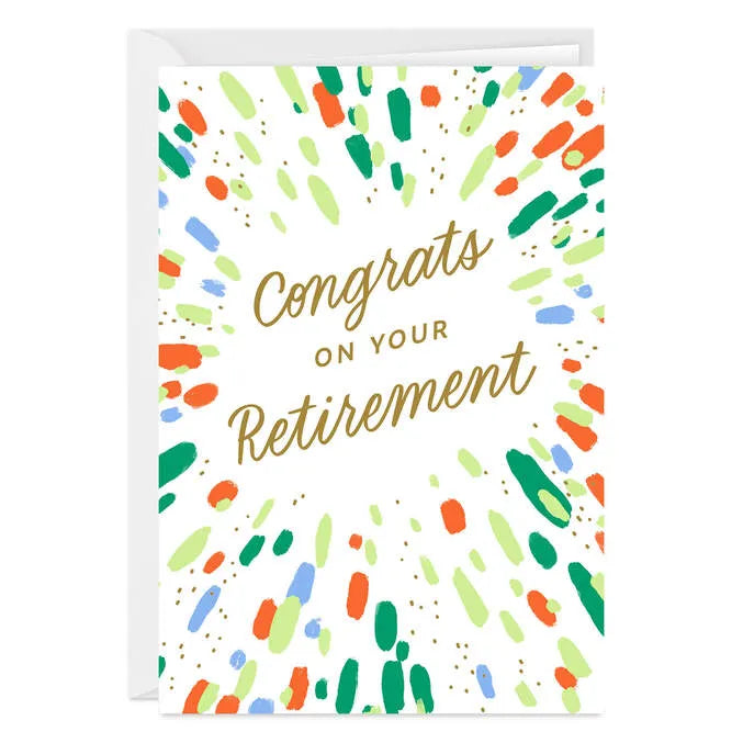 Splatter Art Custom Retirement Card