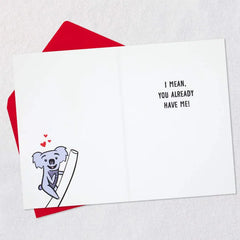 Cute Koala Romantic Funny Sweetest Day Card