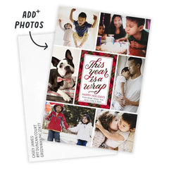 This Year Is a Wrap Flat Christmas Photo Card