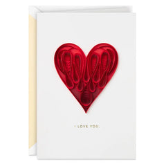 You Have My Heart Quilled Paper Handmade Love Card