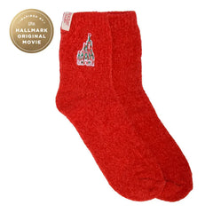 Hallmark + Disney Holiday Ever After Red Castle Crew Socks