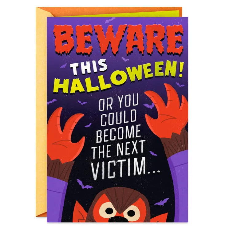 Monster Hug Attack Halloween Card