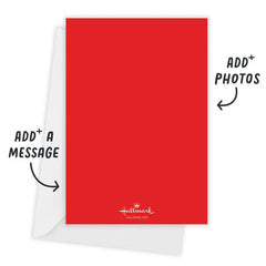 Merry Monogram Flat Christmas Photo Card