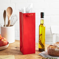 13" Red Wine Gift Bag