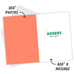 Hooray for Today Silly Cats Custom Congratulations Card