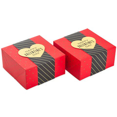 8" Square Happy Valentine's Day 2-Pack Gift Boxes