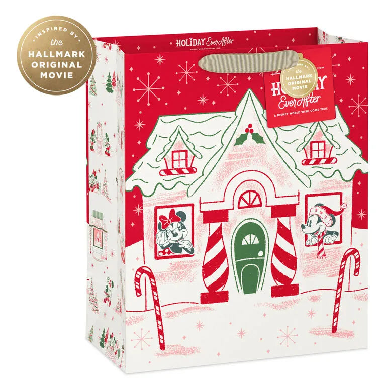 13" Hallmark + Disney Holiday Ever After Large Christmas Gift Bag