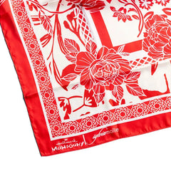 Sylvia Mollie Crimson and Cream Queen Fashion Scarf