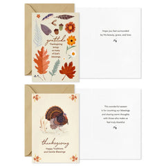 Faithful Harvest Assorted Thanksgiving Cards, Pack of 36