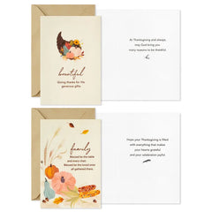Faithful Harvest Assorted Thanksgiving Cards, Pack of 36