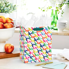 9.6" Colorful Happy Birthday Medium Gift Bag