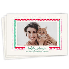 Hugs Rickrack Flat Holiday Photo Card