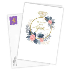 So Happy for You Engagement Photo Card