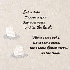 Just Married Roller Skating Bride and Groom Wedding Card