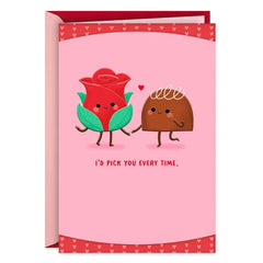 I'd Pick You Every Time Romantic Valentine's Day Card