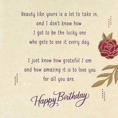 Beautiful, Bold, Beloved Birthday Card for Wife