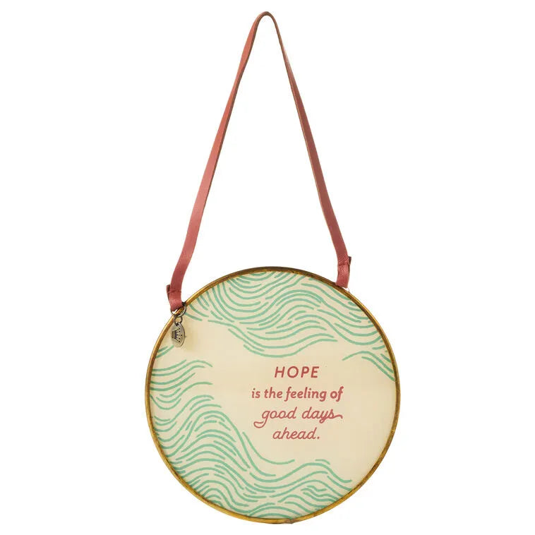 Hope Quote Hanging Glass Sentiment