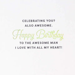 Loving and Celebrating You Romantic Birthday Card for Him